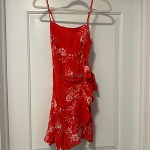 Skylar + Madison Red and White Floral Mini Dress